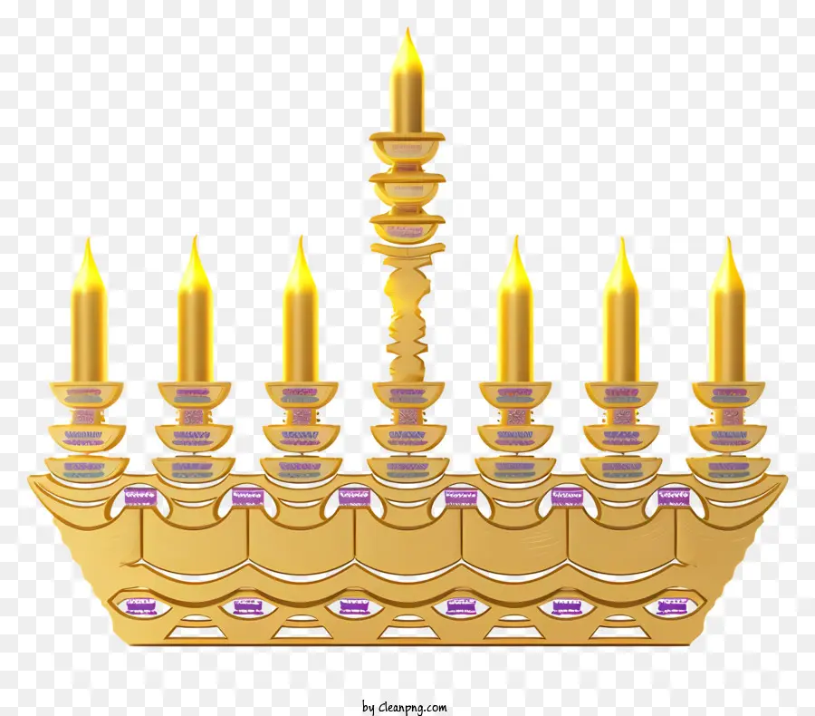 Candelabros Dourados，Menorá PNG