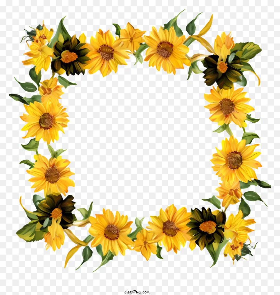 Coroa De Flores，Girassóis PNG