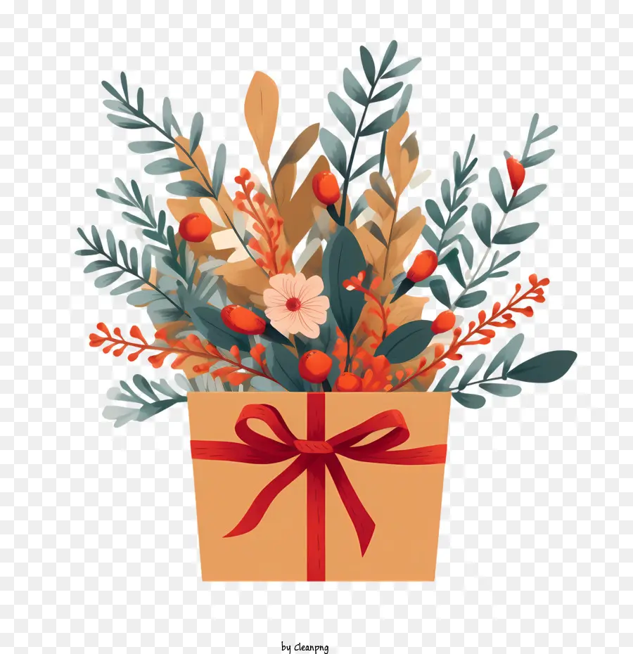 Christmas Present，Flores PNG