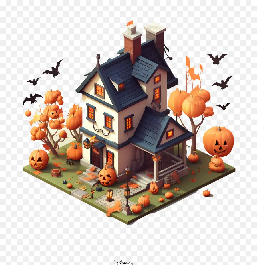 Festa De Halloween，House PNG
