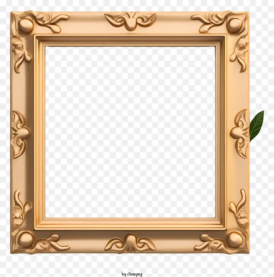 Quadro De Ouro Ornamentado，Esculturas Complexas PNG