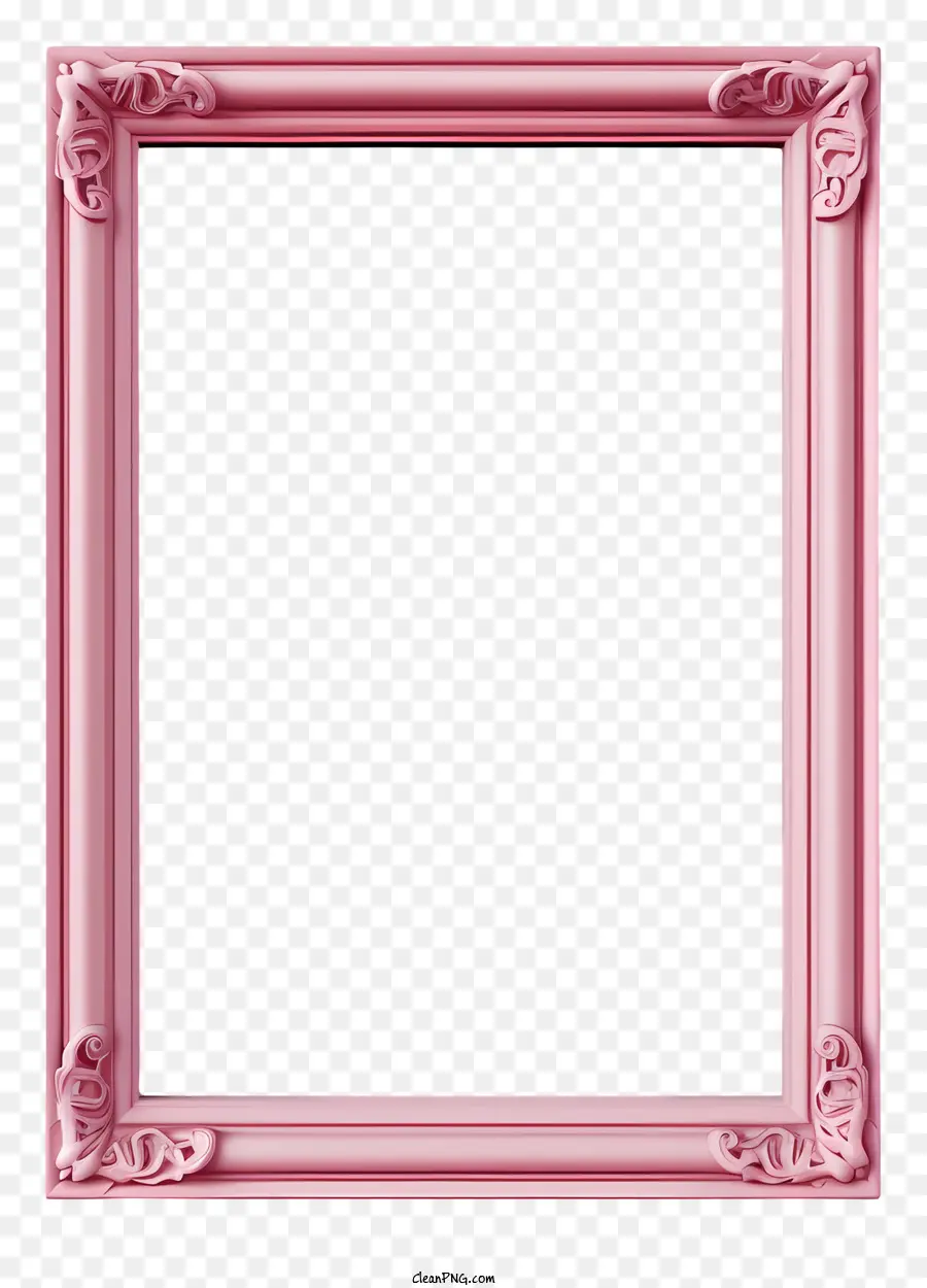 Moldura Cor De Rosa，Rolos Ornamentados PNG