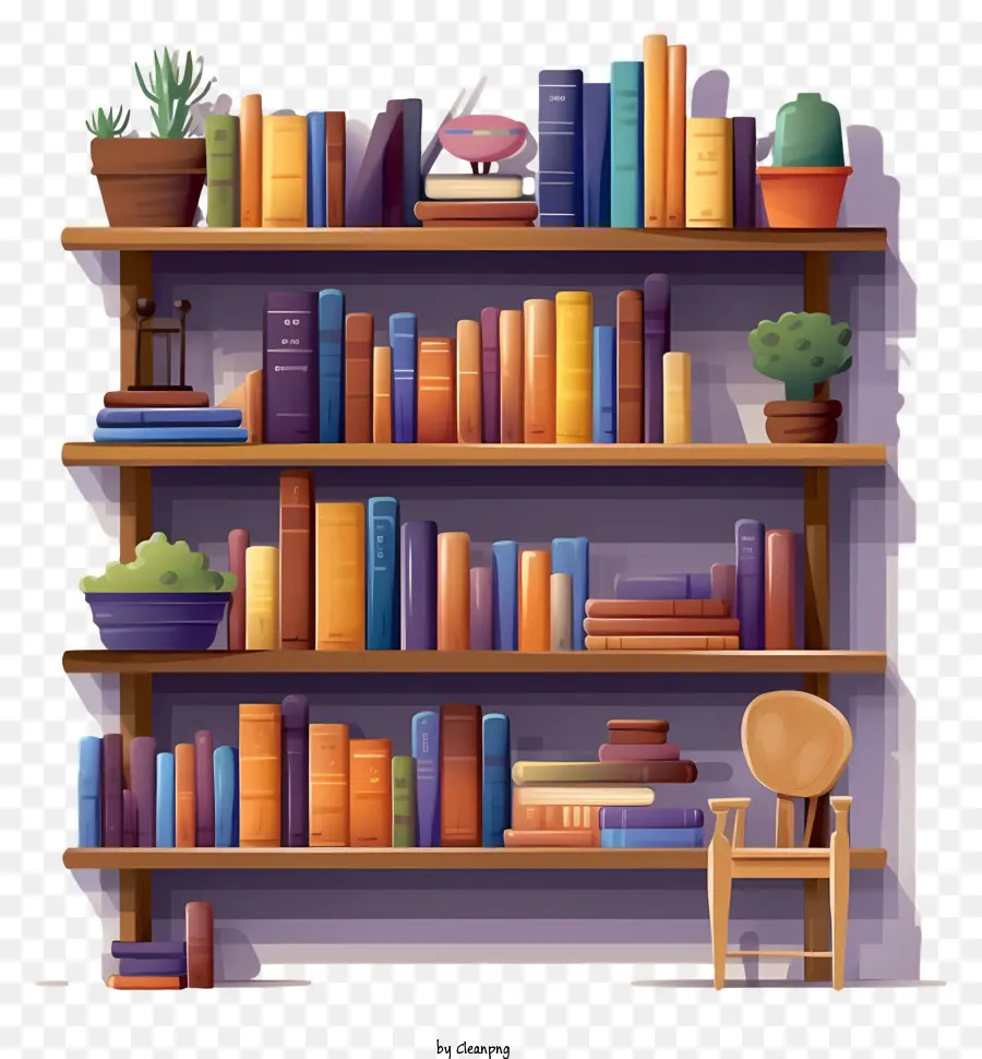 Bookshelf，Livros PNG