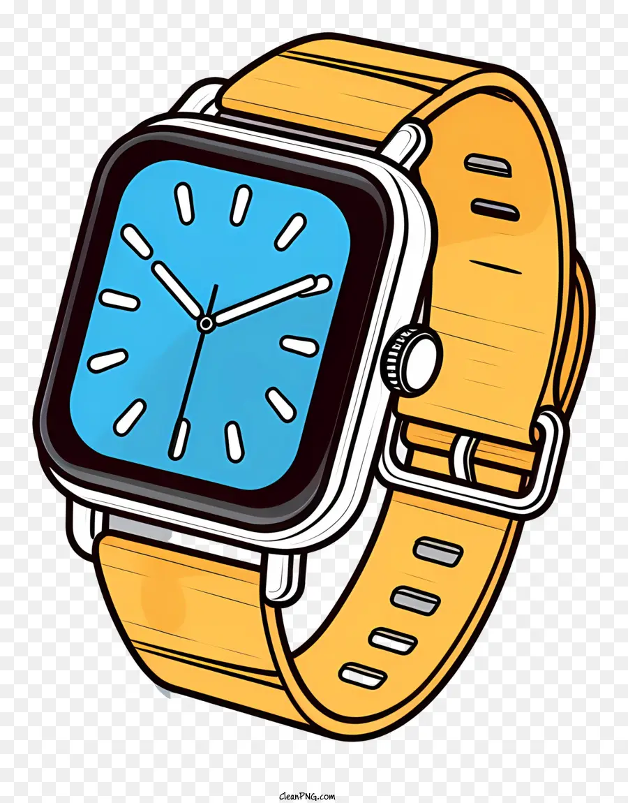 Smart Watch，Banda Dourada PNG