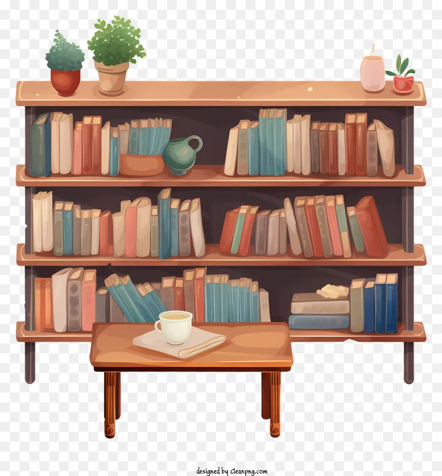 Bookshelf，Livros PNG