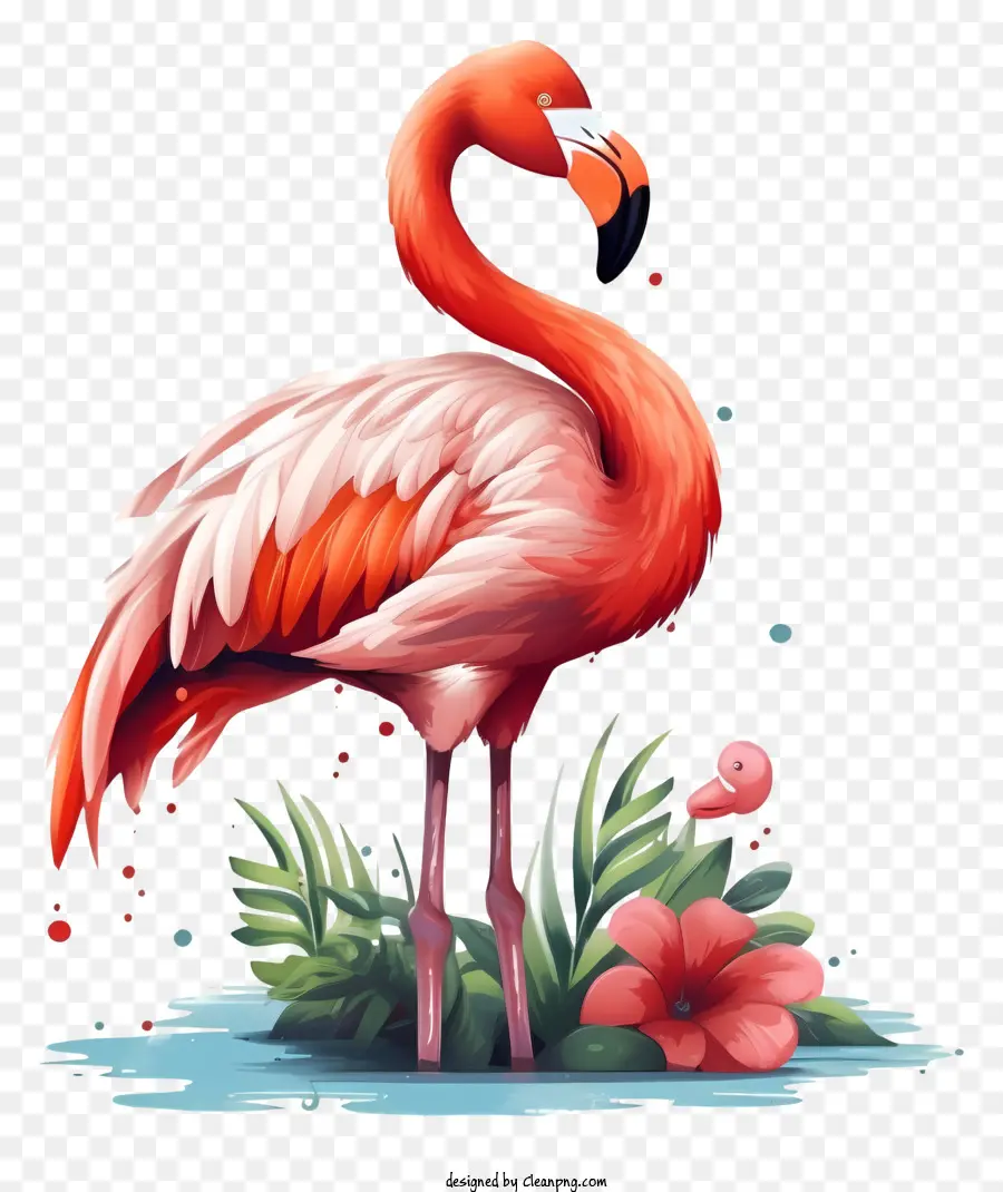 Flamingo，Cartoon Flamingo PNG