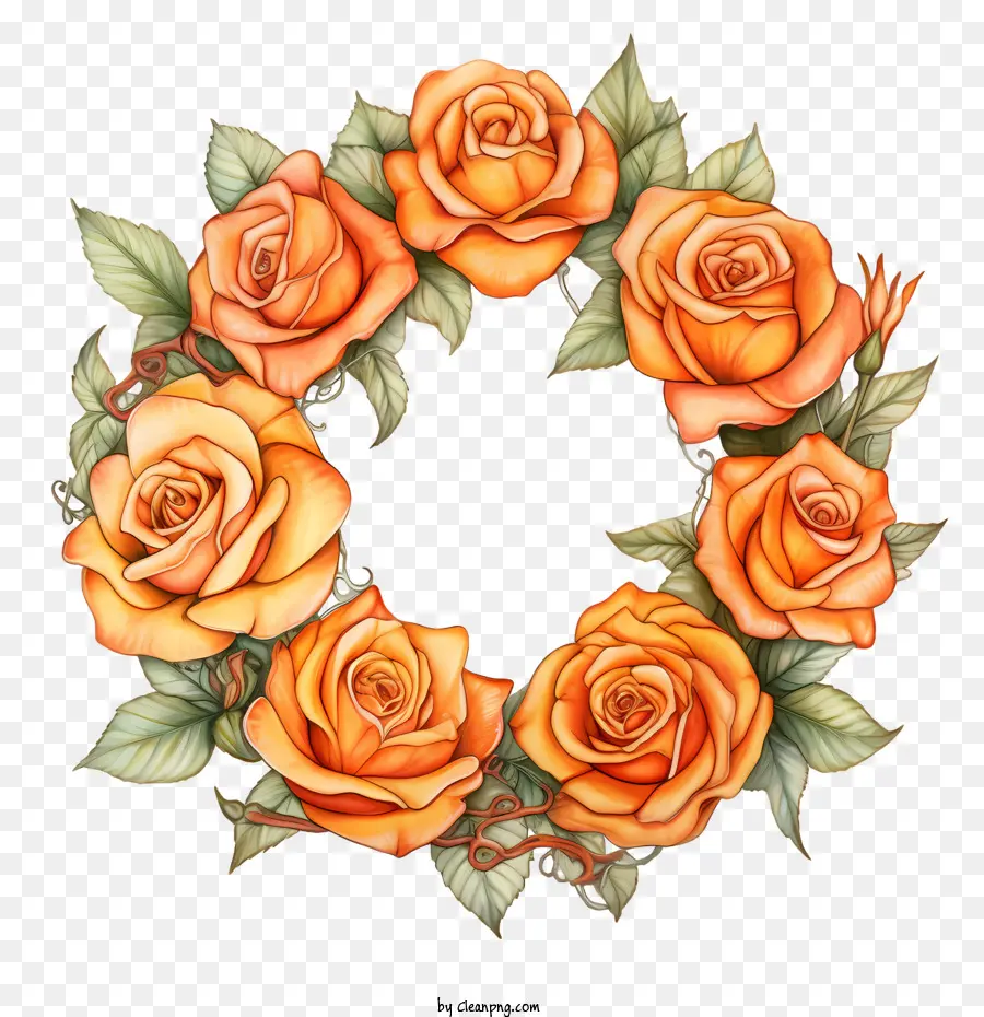 Coroa De Rosas，Rosas Amarelas PNG