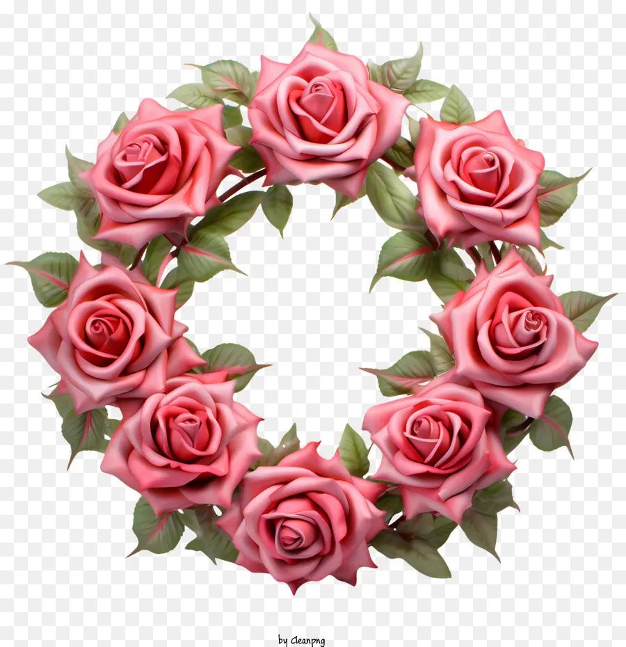 Coroa De Flores Rosa，A Grinalda PNG