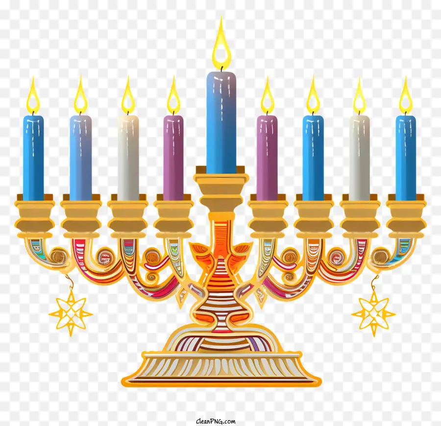 Menorá De Hanukkah，Candelabro PNG