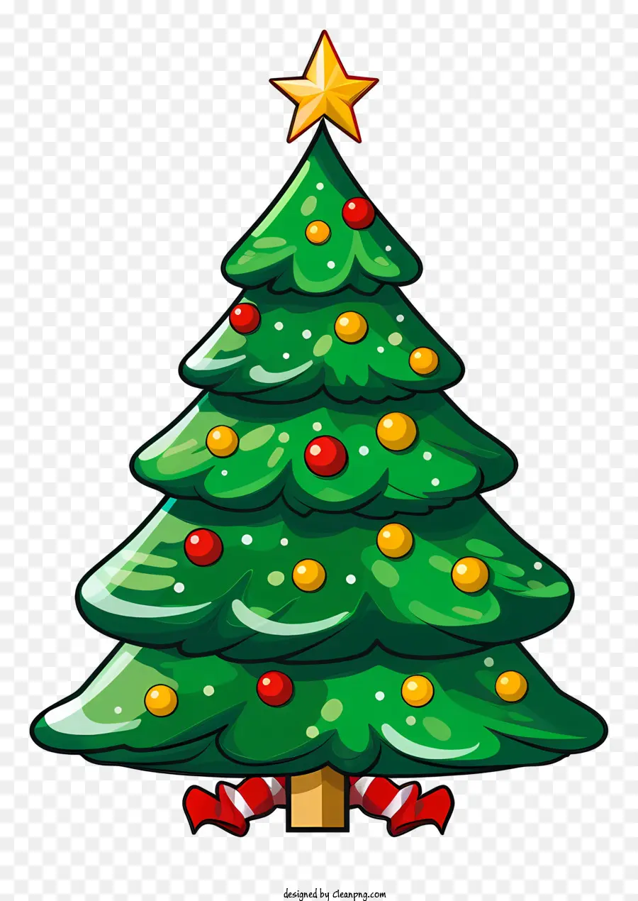 árvore De Natal Verde，Luzes Multicoloridas PNG