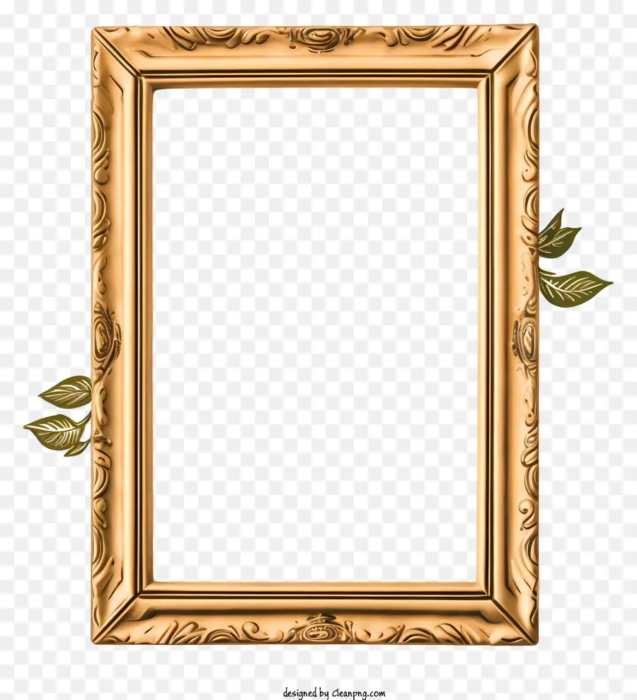 Quadro De Ouro Ornamentado，Fundo Marrom PNG