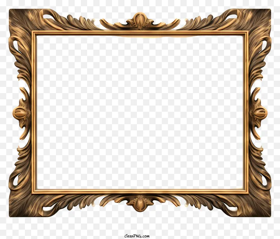 Quadro De Ouro Ornamentado，O Desenho Intrincado PNG