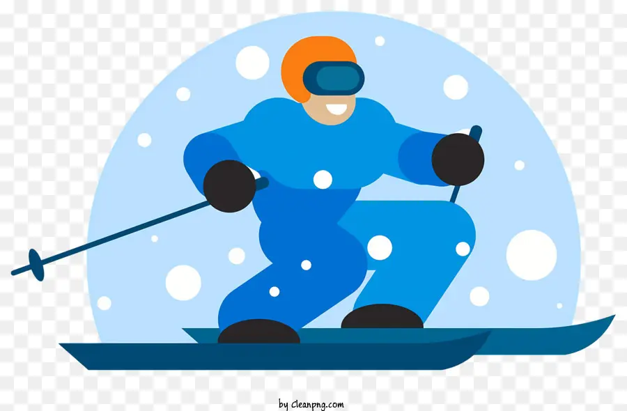 Esquiador，O Casaco Azul PNG