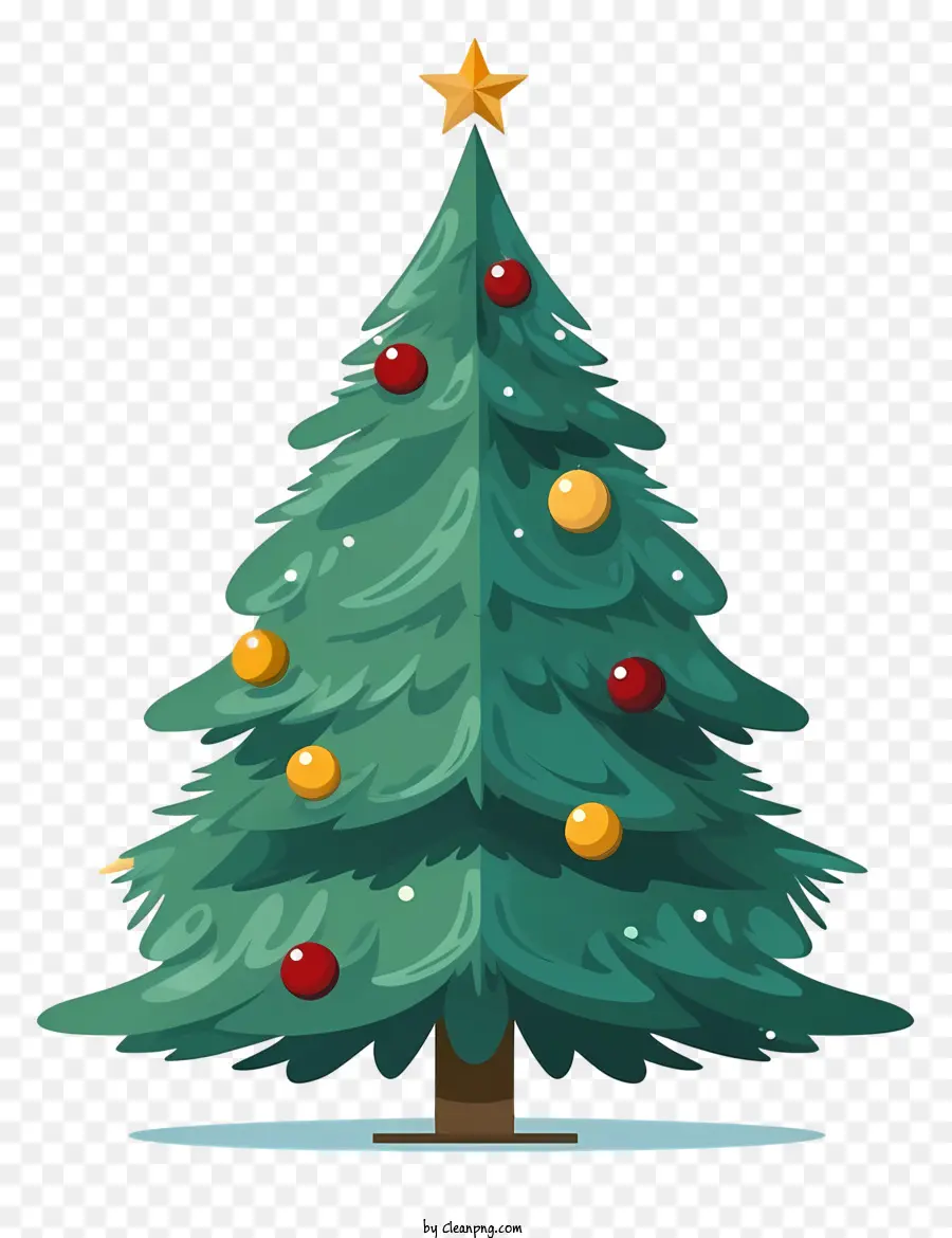 árvore De Natal Verde，Desenho Animado Imagem PNG