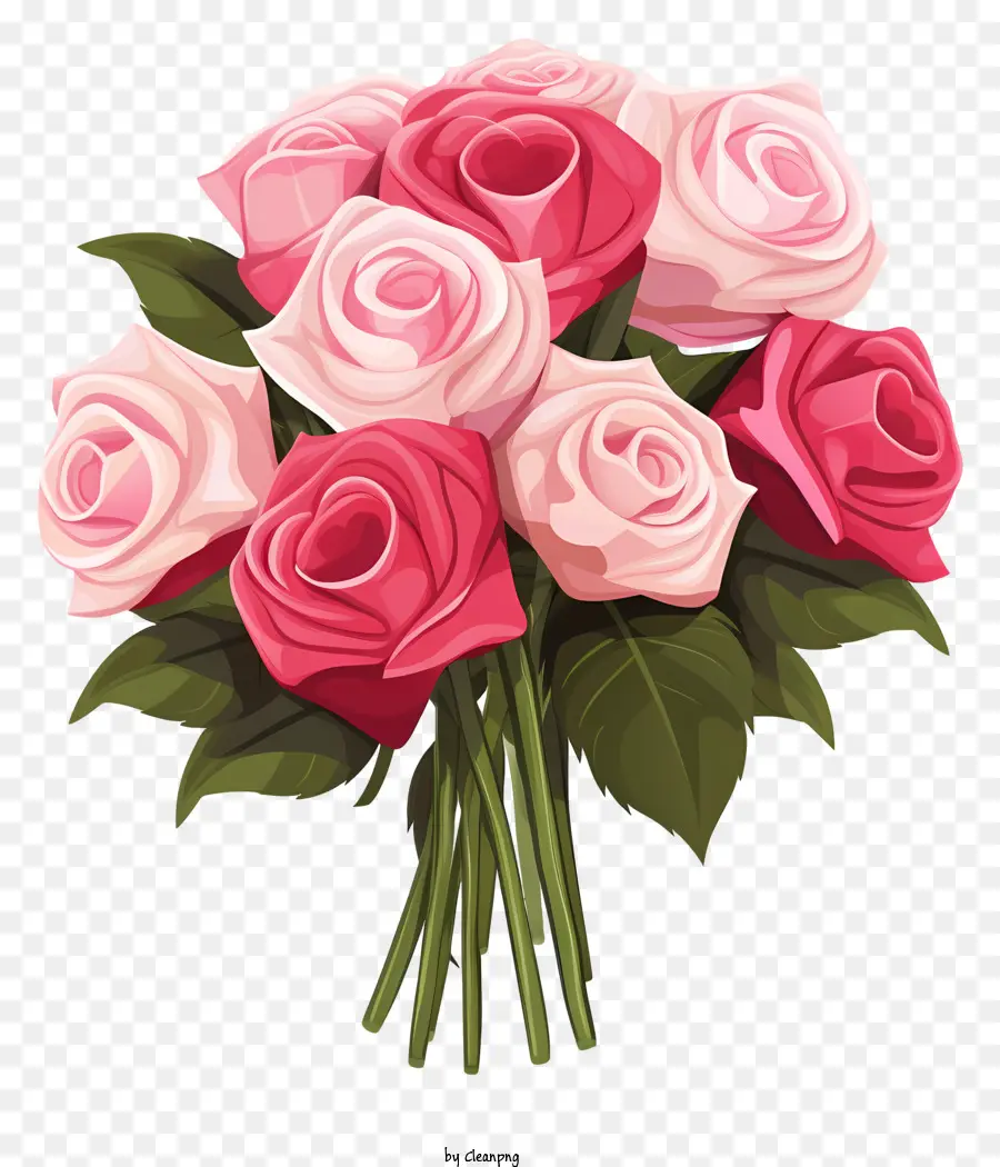 Rosas Cor De Rosa，Buquê De Rosas PNG