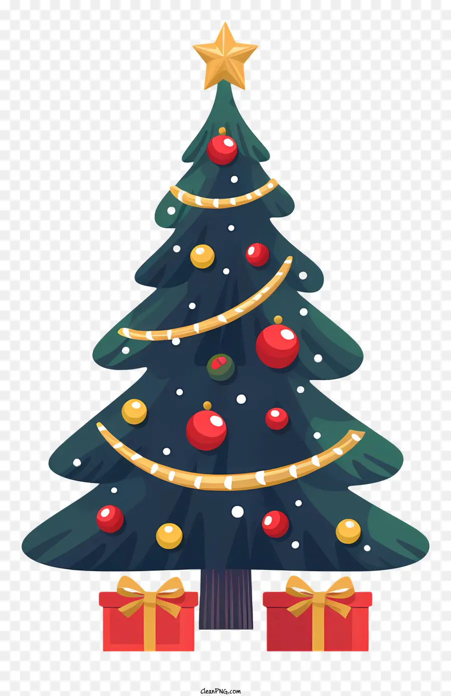 árvore De Natal，Árvore Decorada PNG