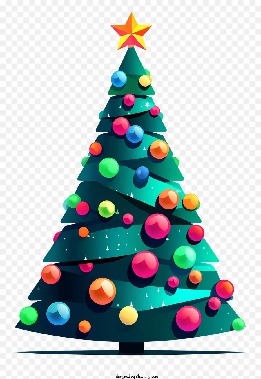 árvore De Natal，Árvore De Natal Colorida PNG