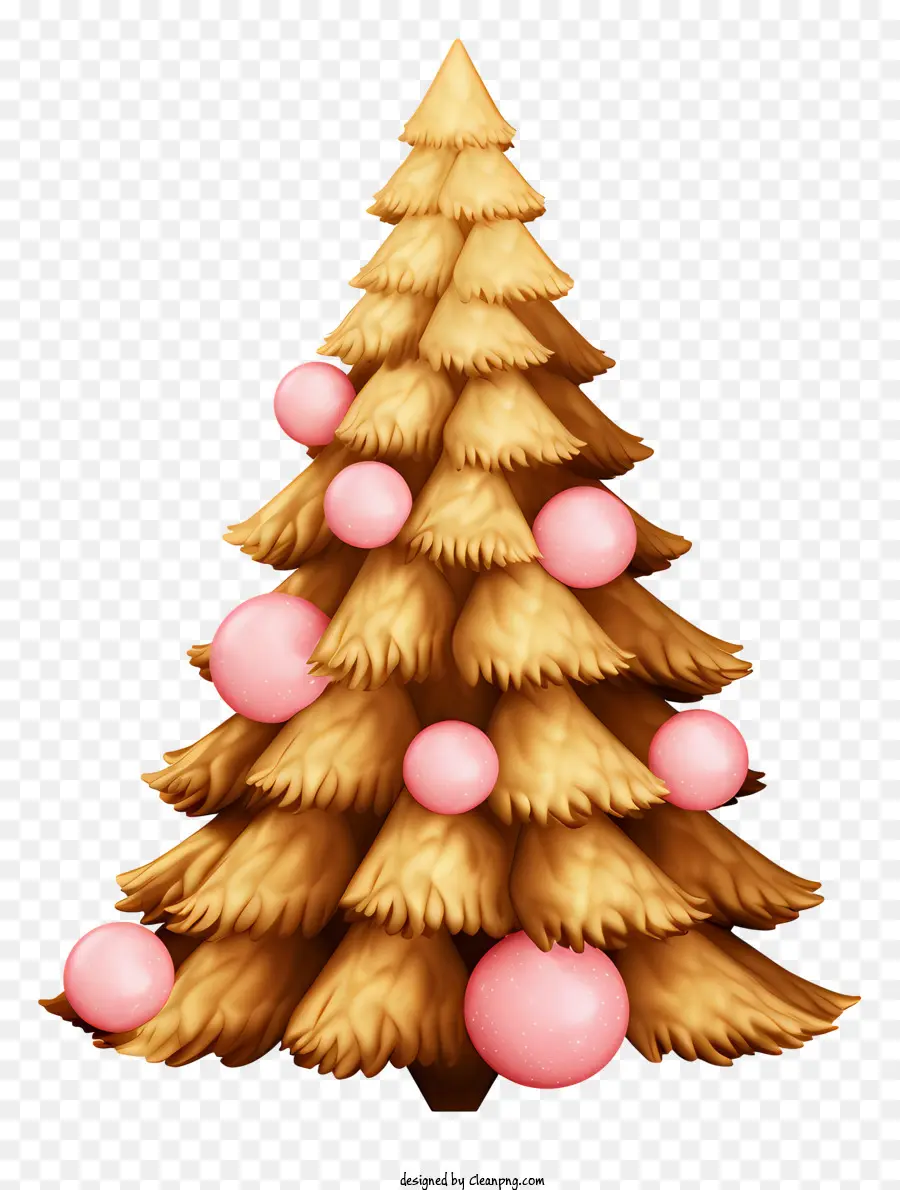 Cor De Rosa Da árvore De Natal，Árvore De Natal De Palha PNG
