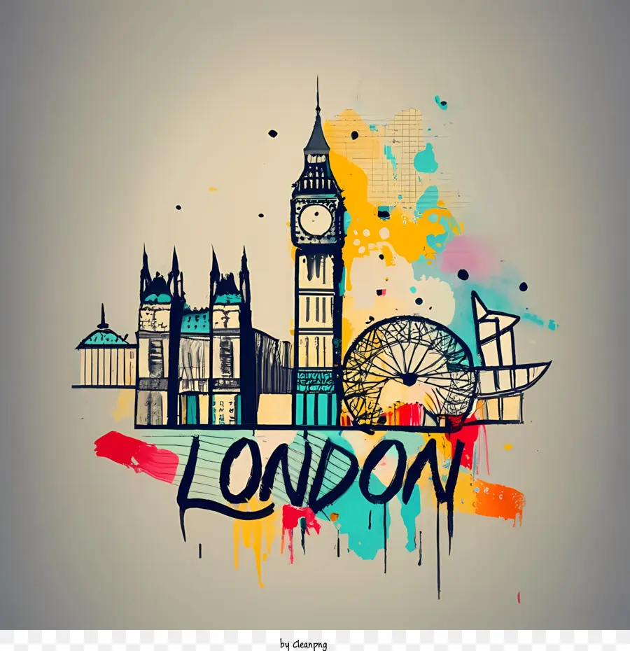 Londres，Ilustração De Londres PNG