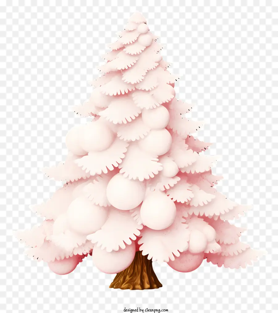 Cor De Rosa Da árvore De Natal，Snowflakes PNG