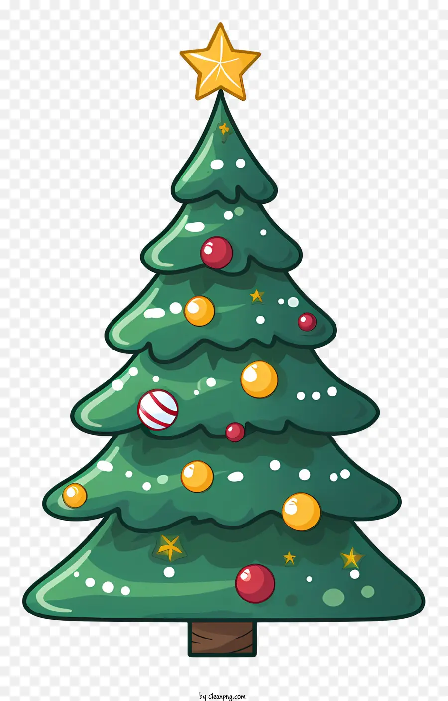 Desenho Animado Da árvore De Natal，Decorações Para Árvores De Natal PNG
