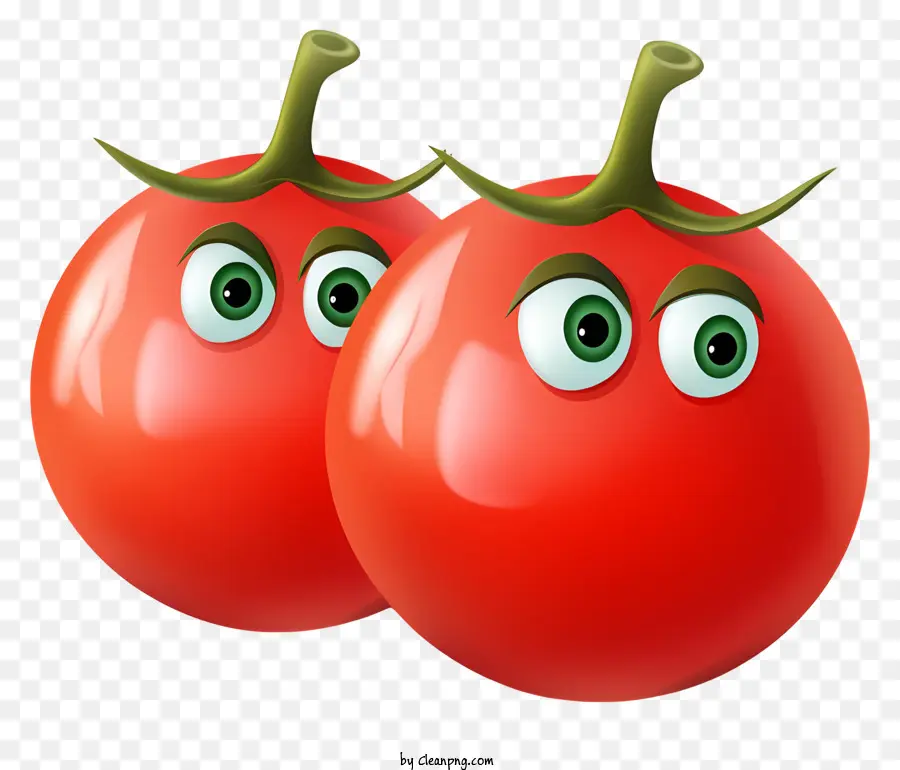 Tomates Googlyeyed，Tomates Engraçados PNG