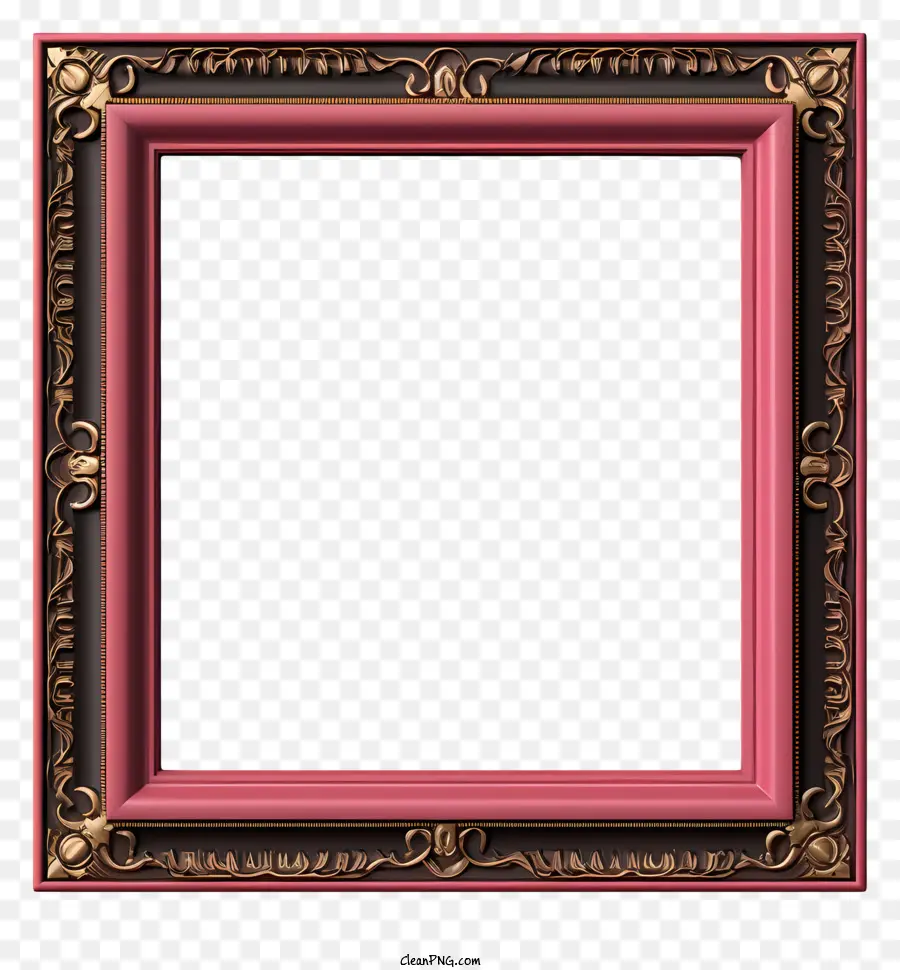 Moldura Cor De Rosa，Design Decorativo PNG