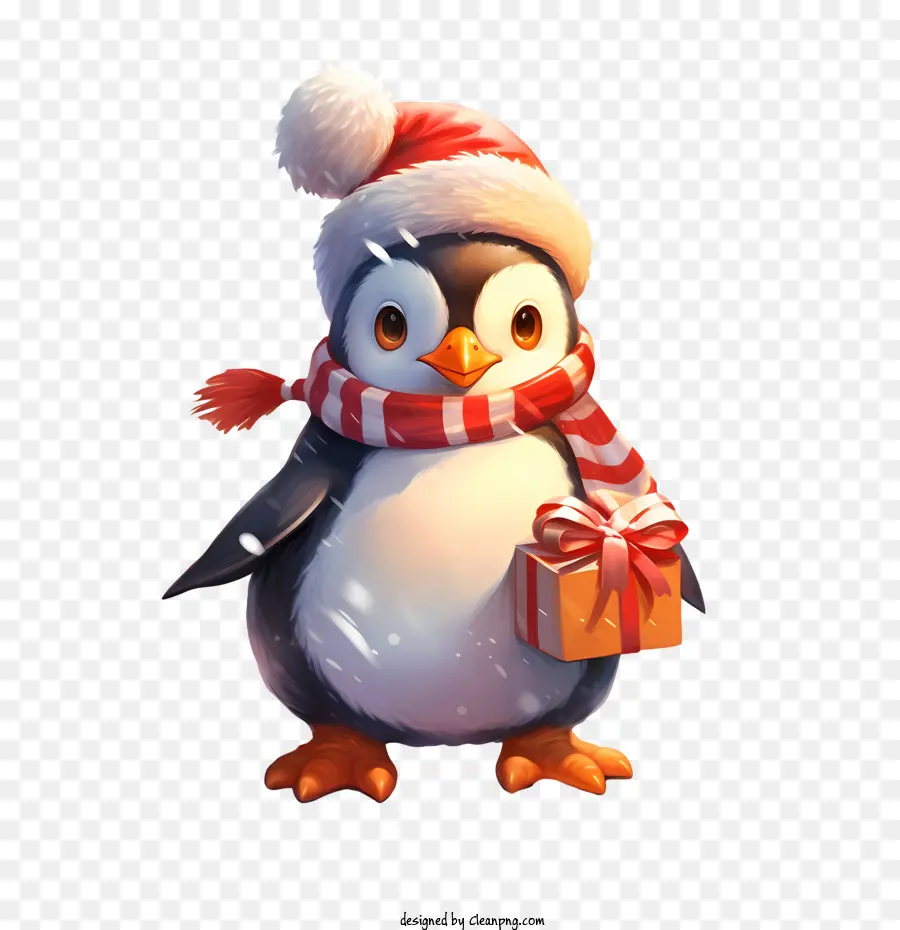 Pinguim De Natal，Pinguim Com Presentes PNG