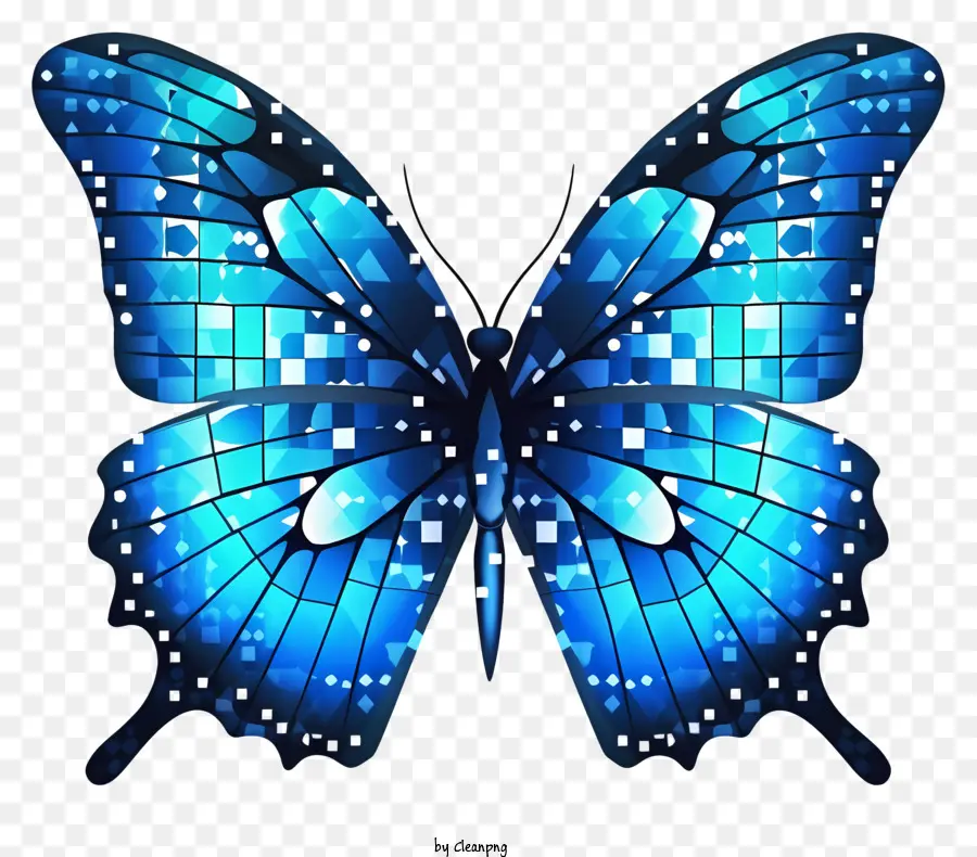 Imagem Gerada Por Computador，Borboleta Azul PNG