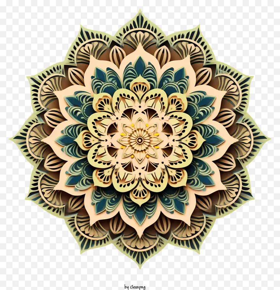 Design Floral，Mandala Tradicional PNG
