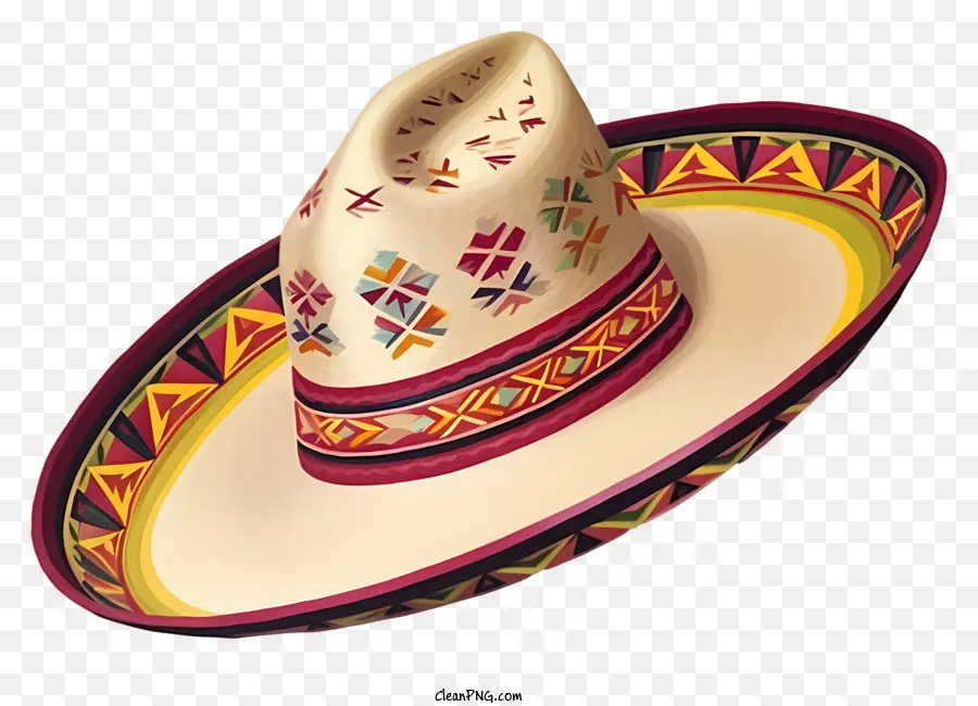 Sombrero Mexicano，Projeto Colorido PNG