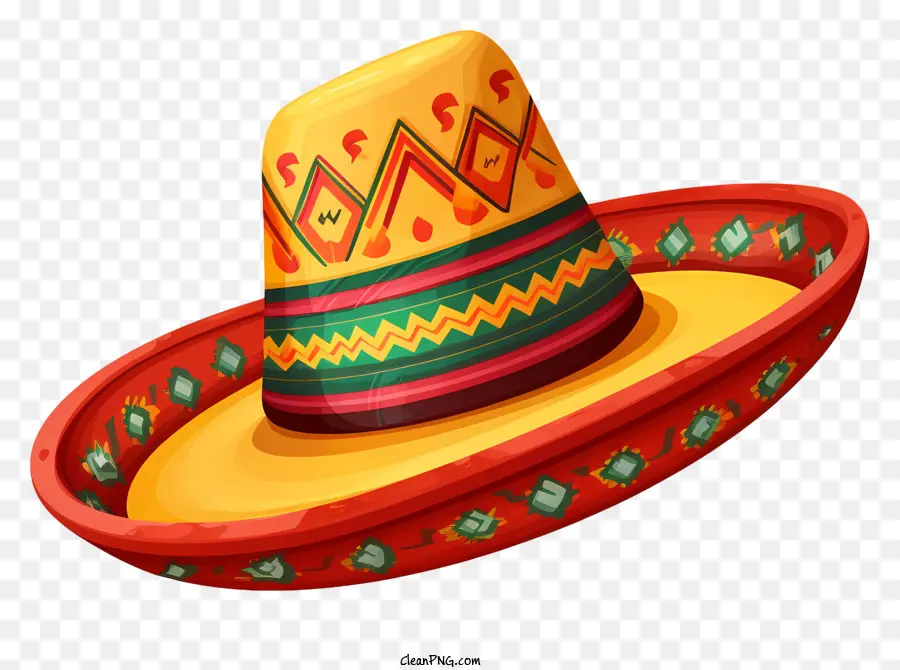 Chapéu Mexicano，Sombrero Colorido PNG