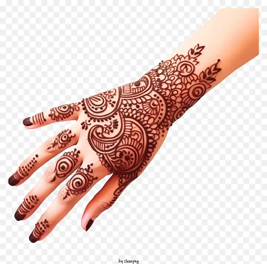 Henna Design，Mão Da Mulher PNG
