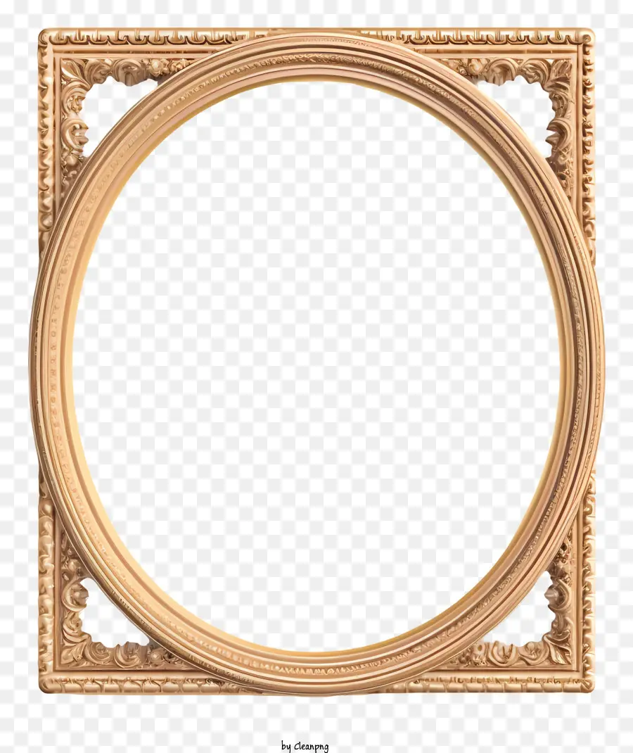 Golden Frame，Design Delicado PNG