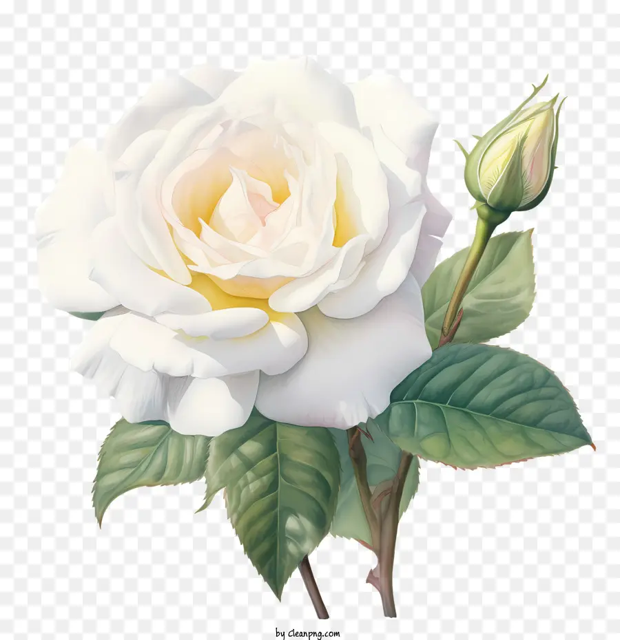 Flor Branca De Rosa，Flor PNG