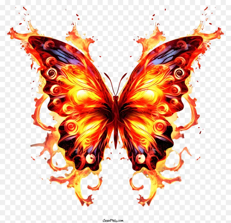 Borboleta Laranja，Butterfly De Fogo PNG