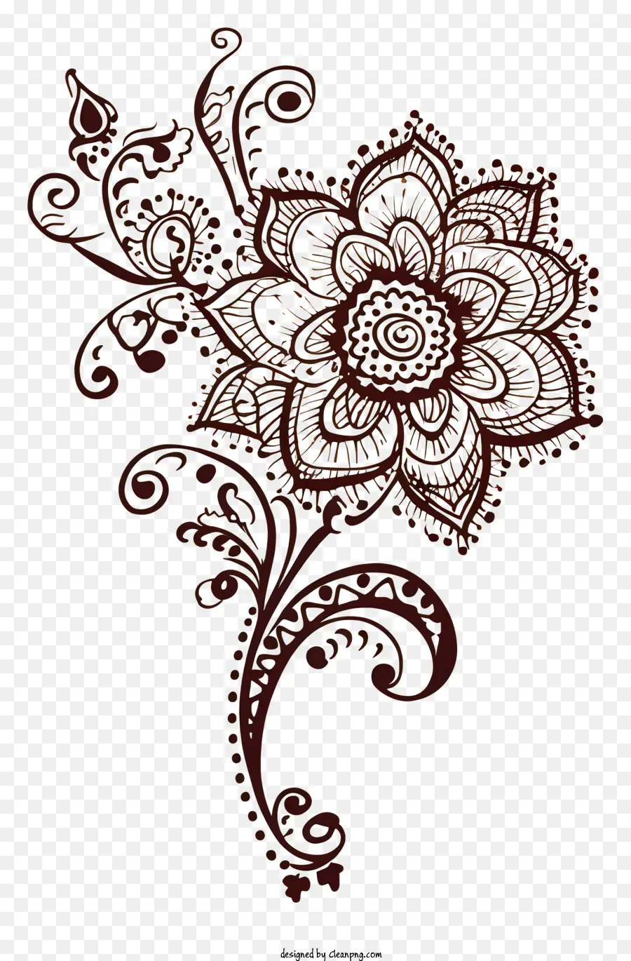 Design Floral，Brown PNG