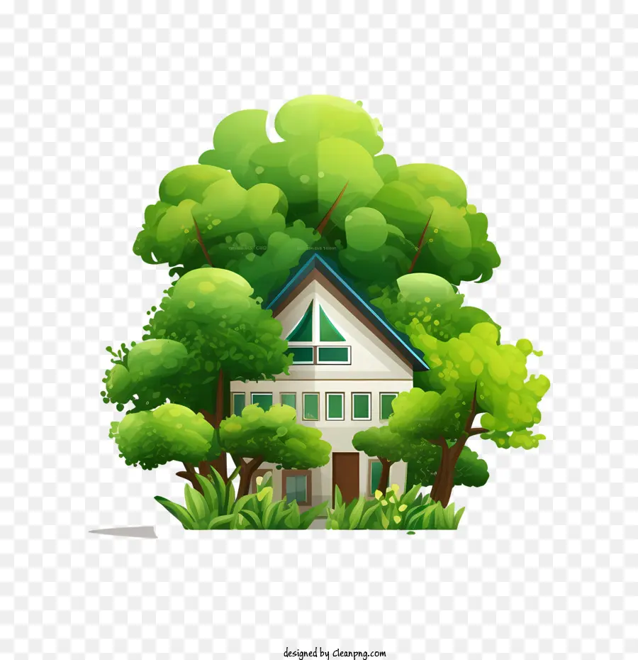 Casa Ecológica，árvore PNG