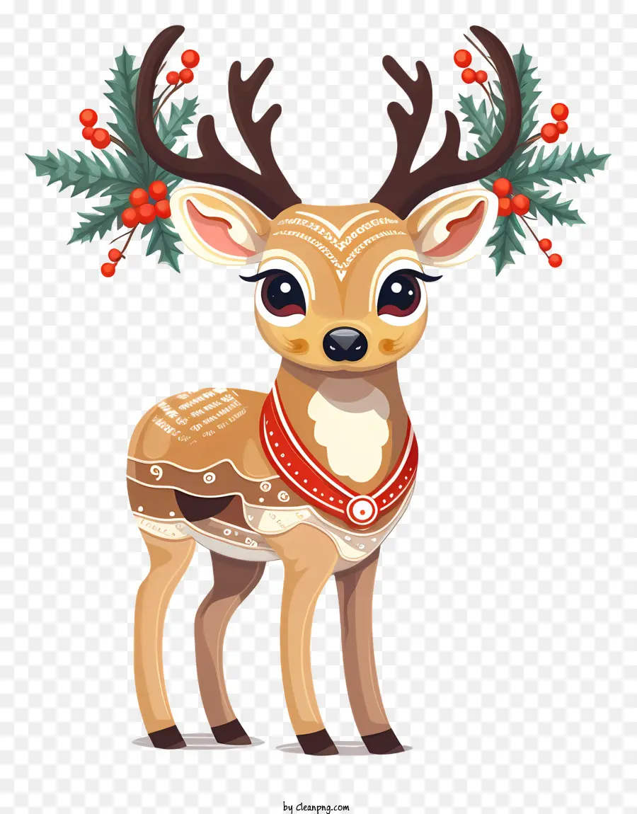 Deer，Chapéu De Papai Noel PNG