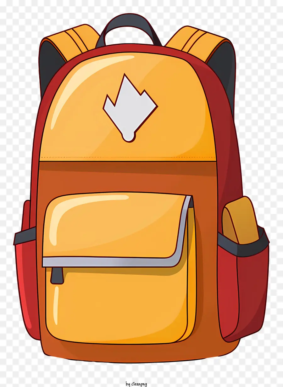 Mochila Amarela，Duas Mochilas Com Zíper PNG