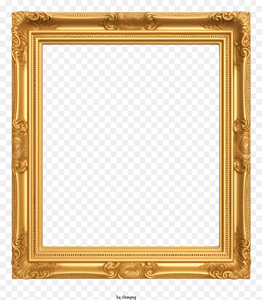 Golden Frame，Detalhes Complexos PNG