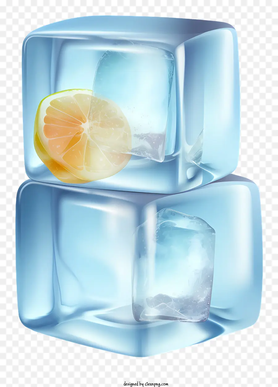 Cubos De Gelo，Limão PNG