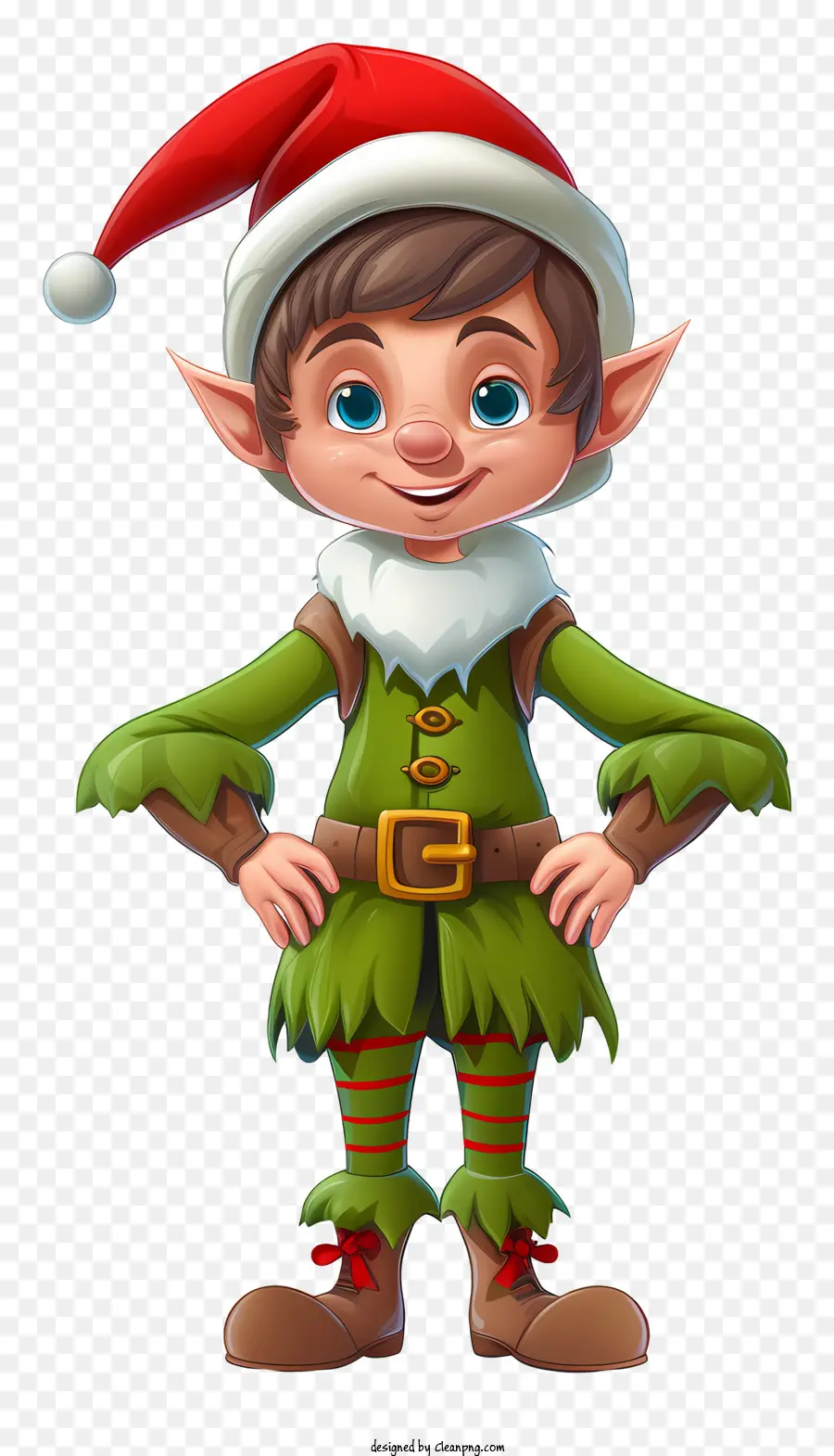 Cartoon Elf，Chapéu De Papai Noel PNG