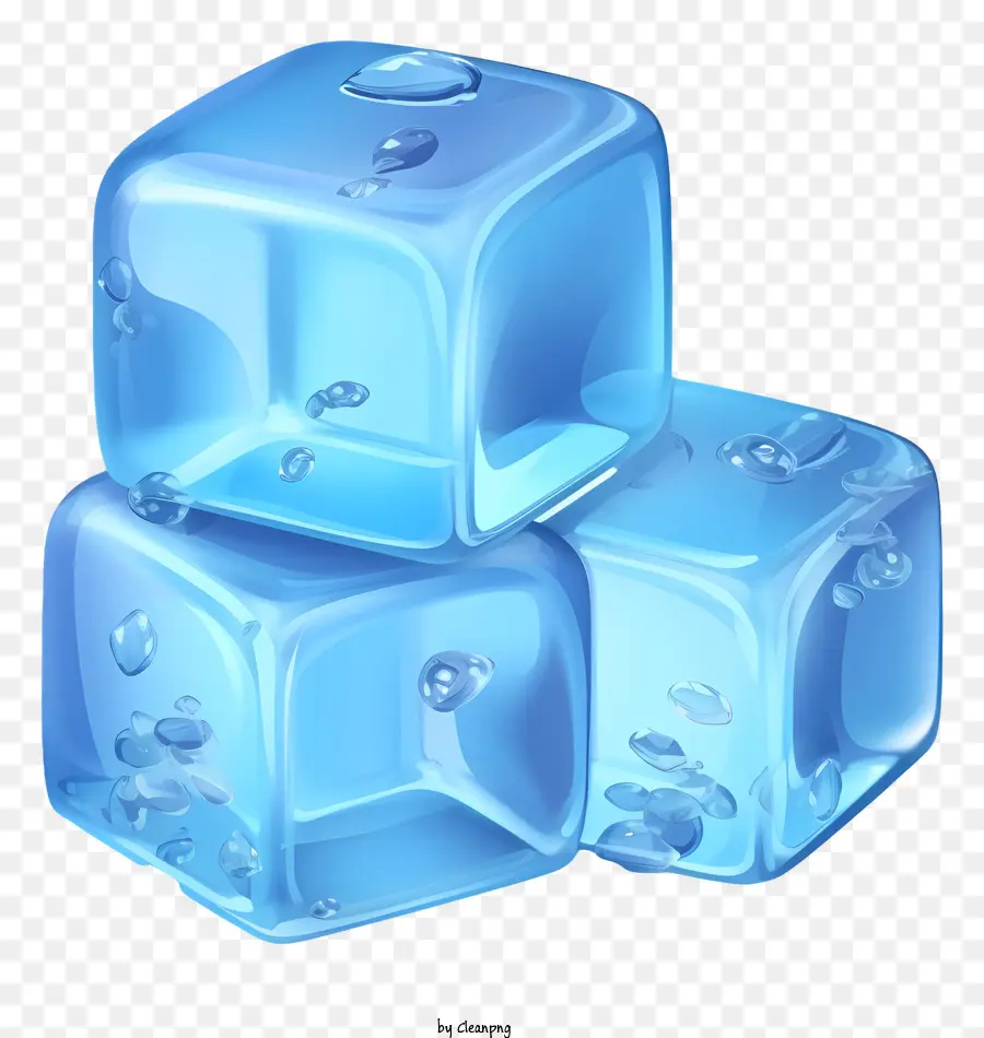 Cubos De Gelo，Azul Cubos PNG