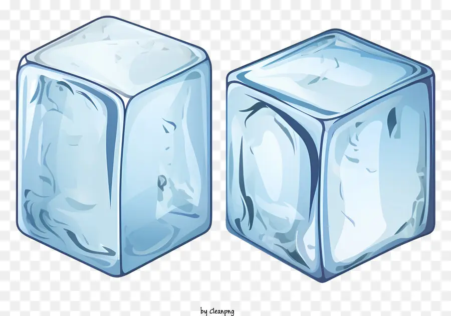 Cubos De Gelo，Cubo De Gelo Gravado PNG