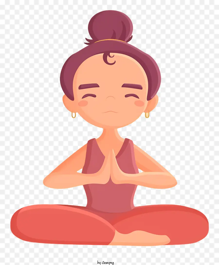 Yoga Pose，Personagem De Desenho Animado PNG