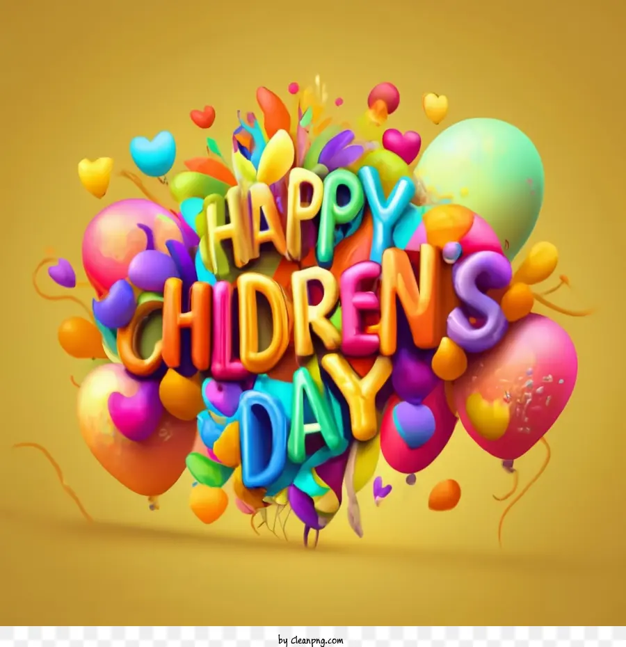 Feliz Dia Das Crianças，Balões Coloridos PNG