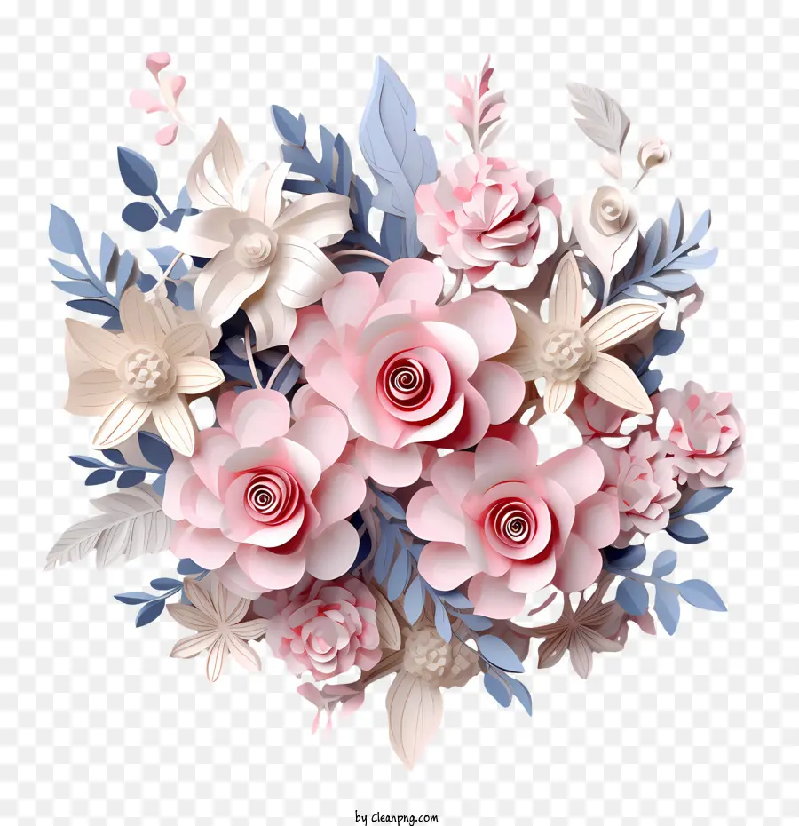 Arte Floral De Casamento，Flores De Papel PNG