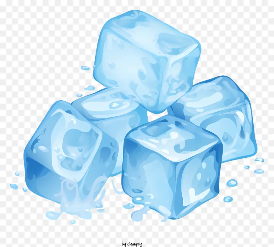 Cubos De Gelo，Recipiente De Vidro Transparente PNG