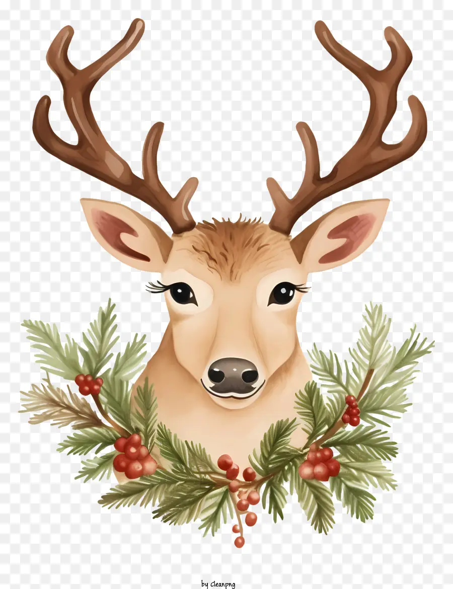 Deer，Holly PNG
